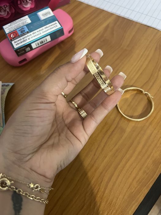 Vand cercei de aur 14k