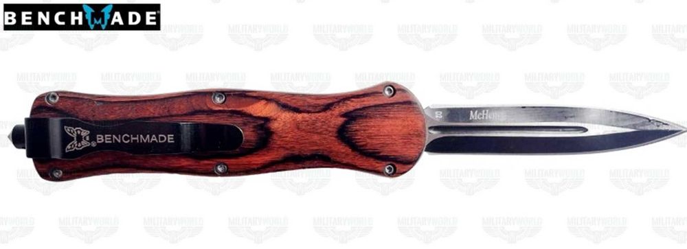 Briceag Benchmade McHenry D2 automatic knife with front snap closure