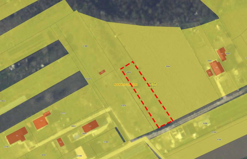 De vanzare- Teren intravilan 1000mpAdunatii Copaceni