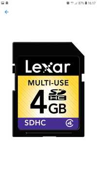 Card de memorie SD Lexar SDHC, 4GB, Class 4,sigilat