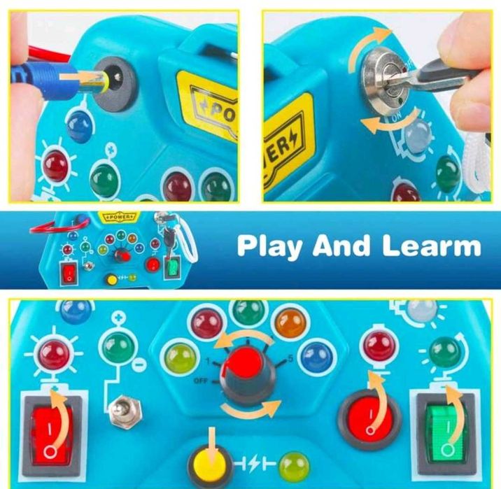 Бизиборд, светеща играчка Монтесори