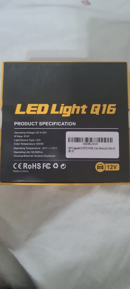 Led h4 q16 9003 far auto moto