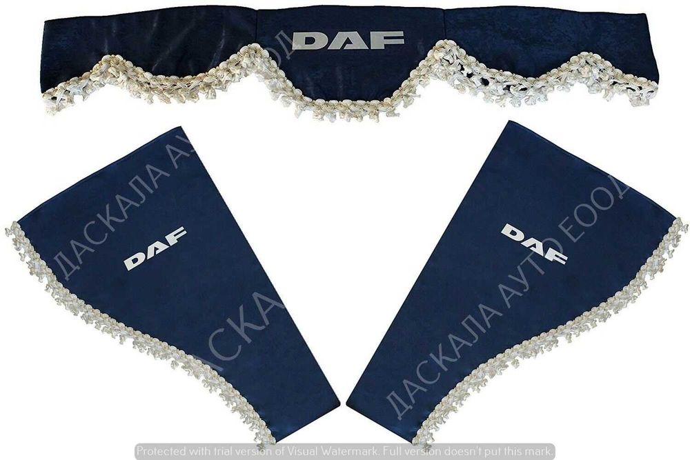 Комплект от 3 части декоративни пердета за ДАФ DAF , 5 ЦВЯТА