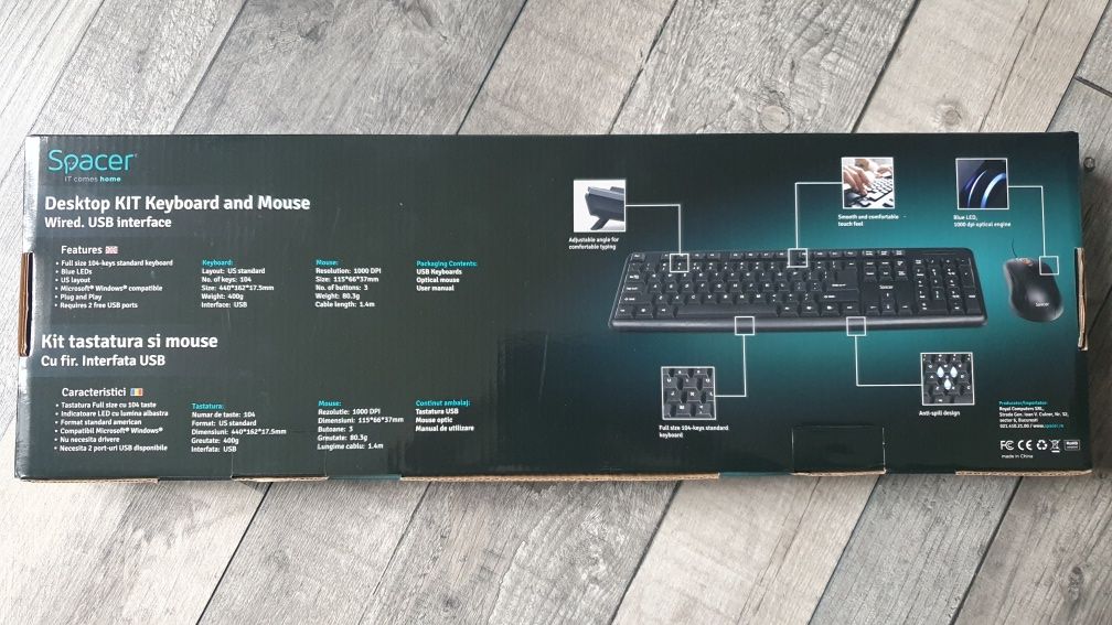 Kit tastatura mouse Spacer