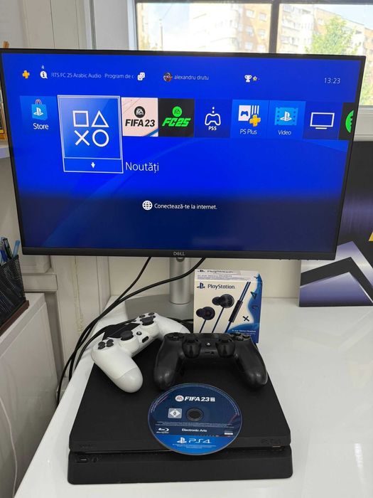 Play Station 4 Slim 500GB + casti Sony  ps4 Black AGP Amanet Cod 3068
