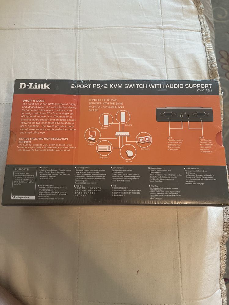 Продам новый KVM-переключать D-Link 2 порта