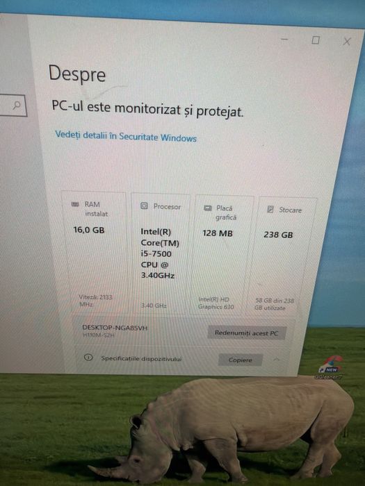 Sistem Desktop Office i5 7gen 8g 256g ssd win10pro