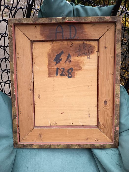 Tablou Vechi Autentic "Peisaj Rustic" Italia Pictat și Semnat