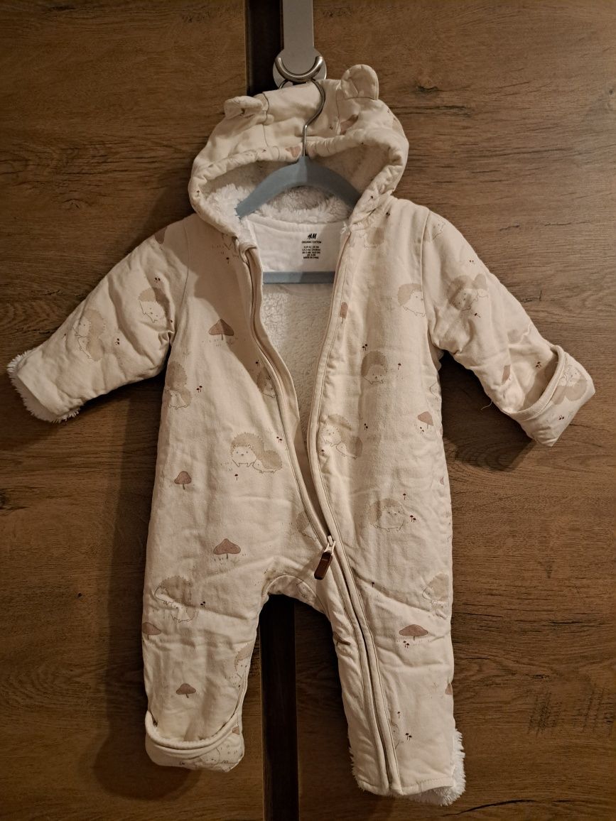 Salopeta bebe H&M cu gluga - captusita - marimea 62