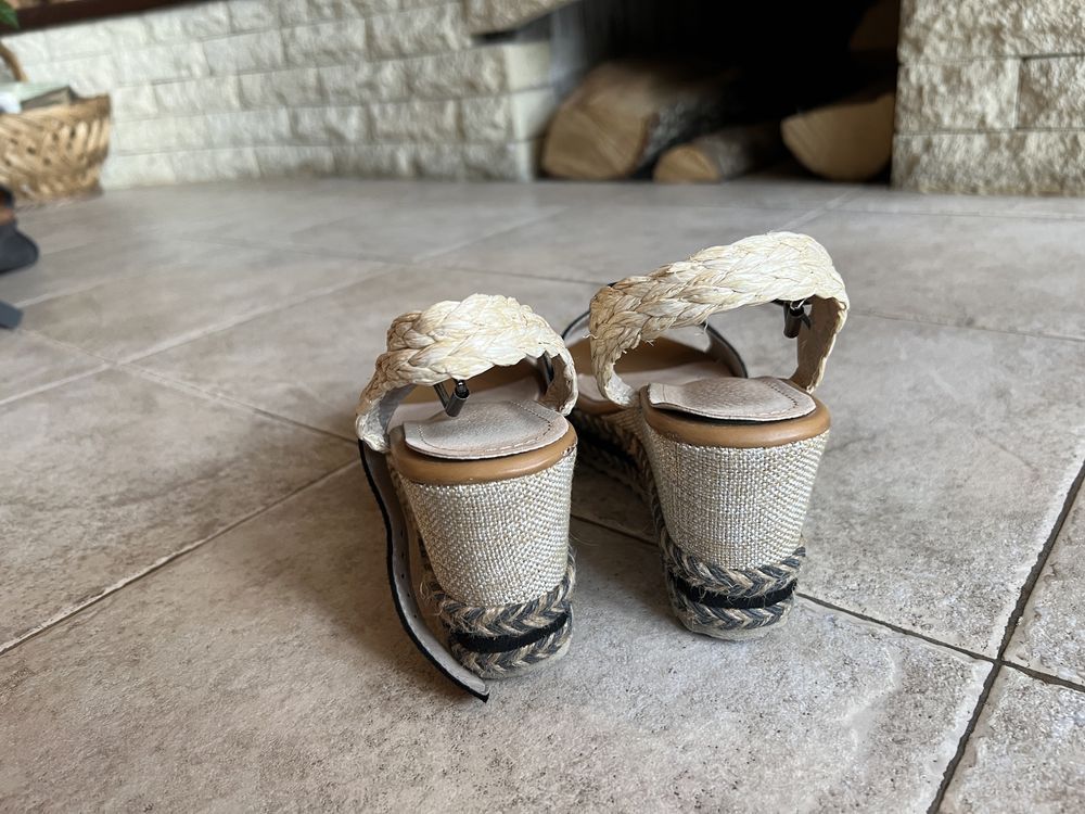 Дамски обувки на платформа Tendenz естествена кожа