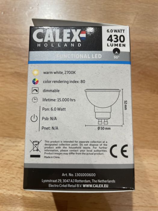 Vand 8 becuri led 2700K dimabil 6W 430 lumeni soclu GU10