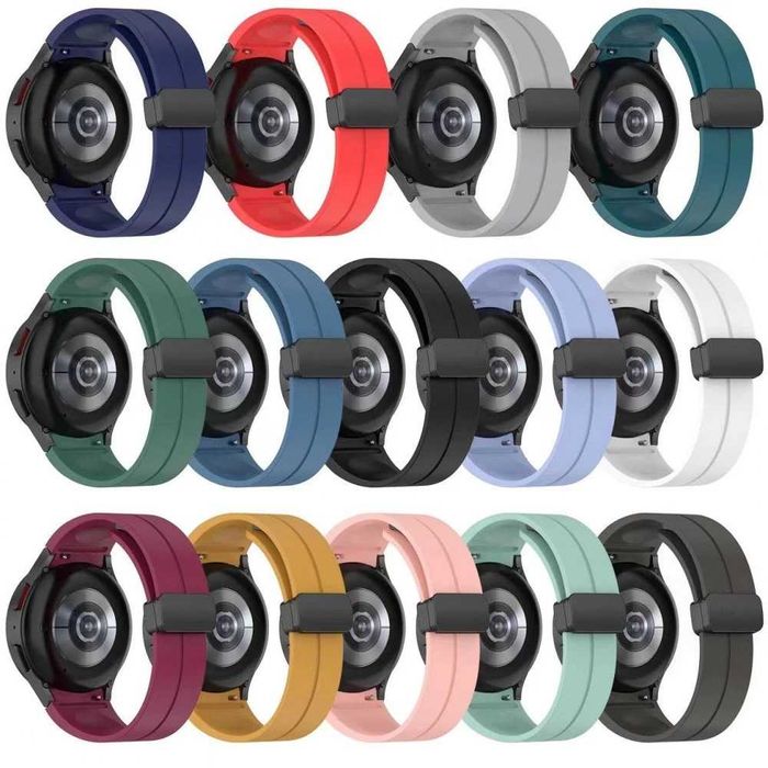 Curea silicon magnetica 20mm ceas Samsung Watch 4 Watch 5 Pro 6