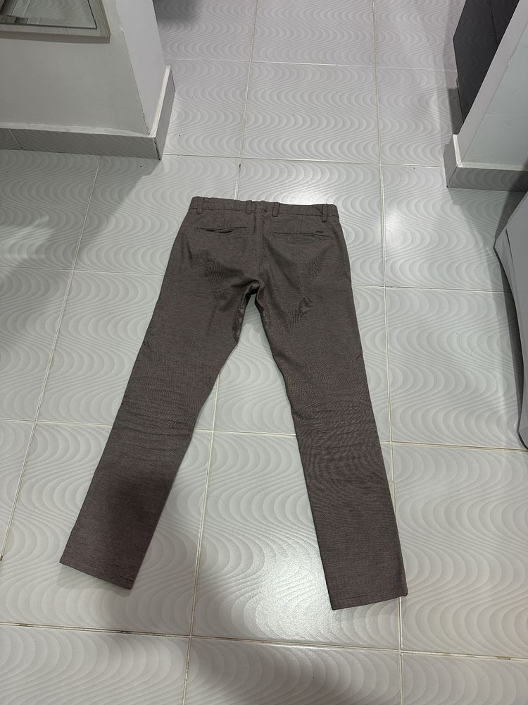 Pantaloni casual Zara crem, bej