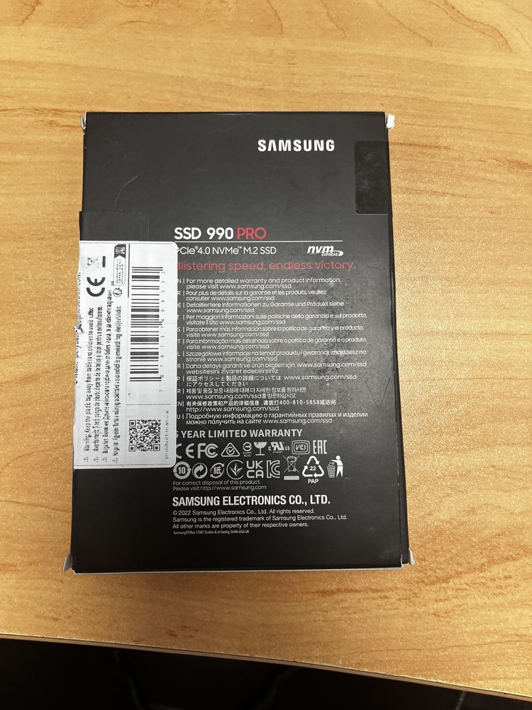 Samsung 990 PRO 2TB SSD NVMe M.2 PCIe 4.0
