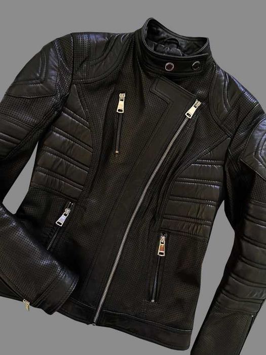 ROCKEDS Черна рокерия. Кожено яке висок клас естествена кожа