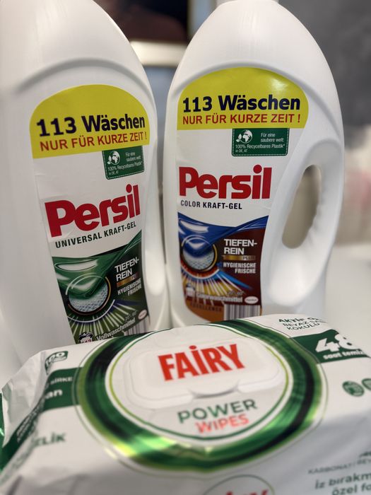 Persil 2 buc+Fairy șervețele cleaning