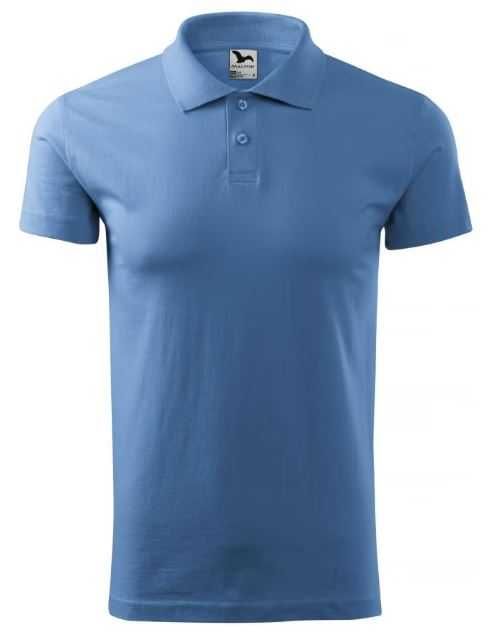 Tricou polo pt barbati Single J., albastru deschis, marime S - 60 lei