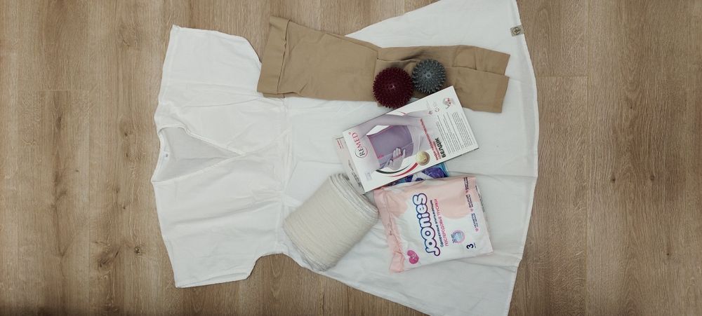 Сумка в роддом (сорочка, чулки, бандаж, бенкунг)