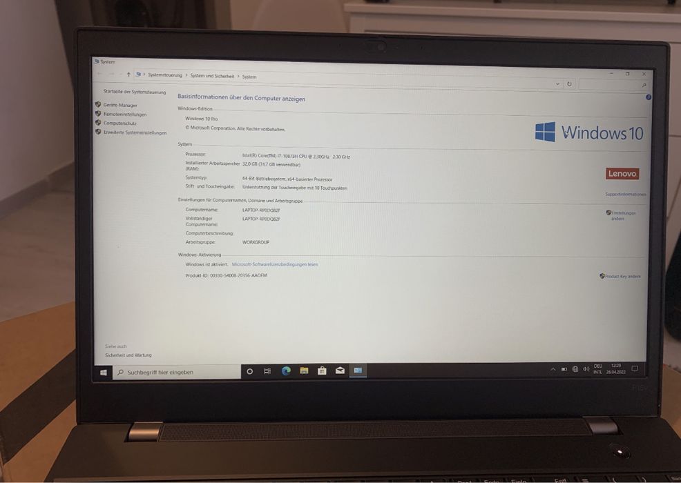 Vând/Schimb Workstation Lenovo ThinkPad P15v 20TQ003BGE