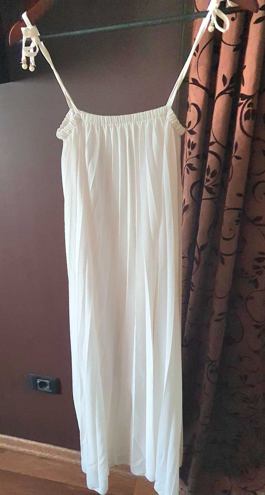 Бяла рокля солей, подходяща от С до Л размер