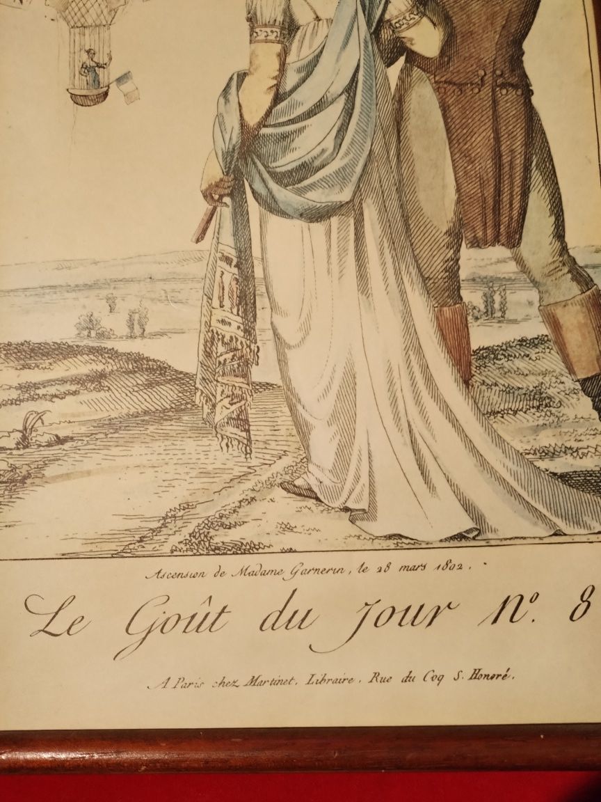Litografie franceza de epocă anii 1800