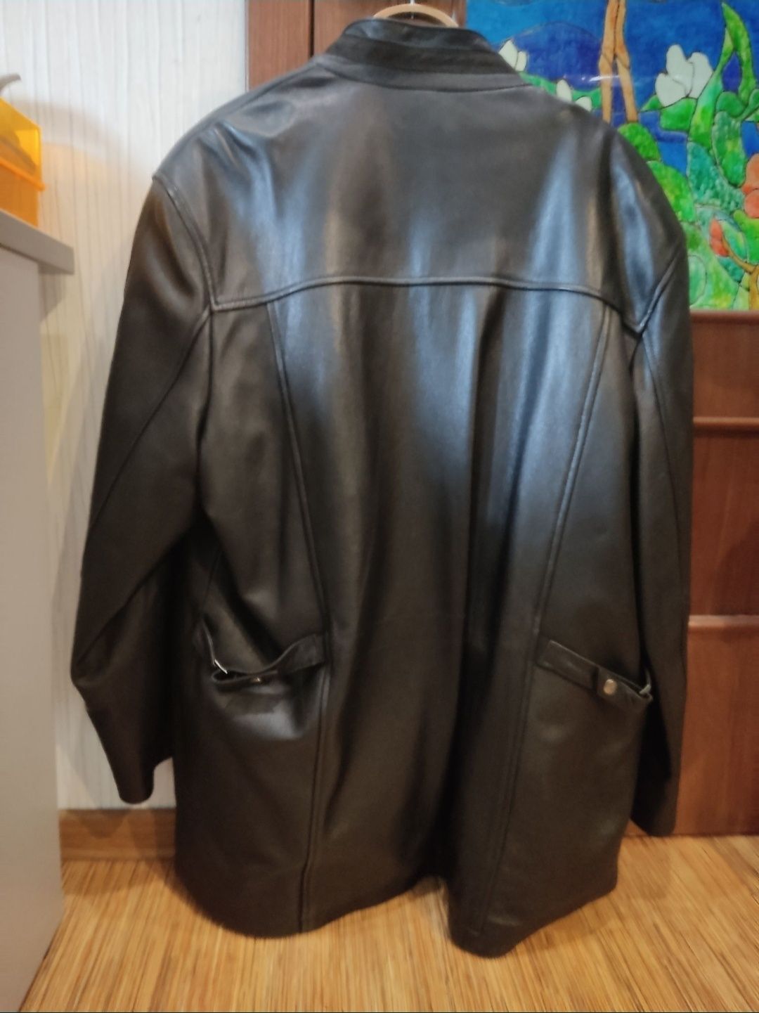 Куртка мужская кожаная с меховым подкладом