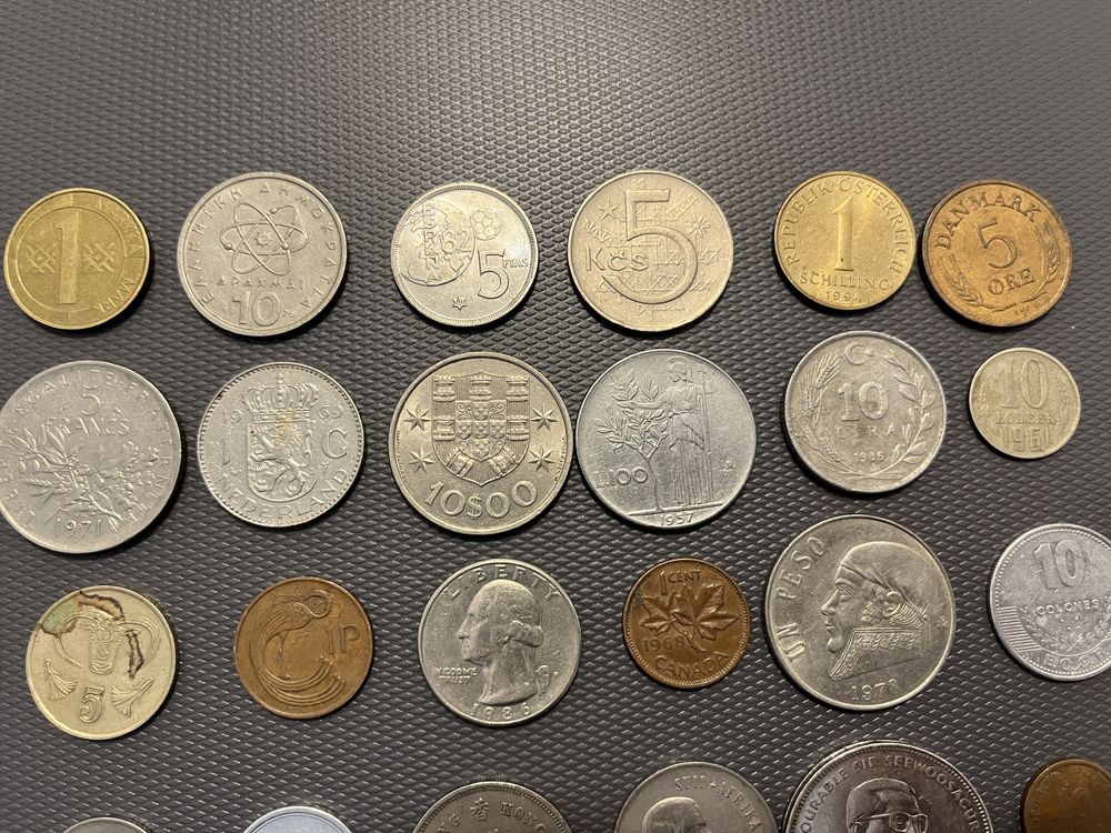 Colectie lot 50 monede din 50 de tari diferite