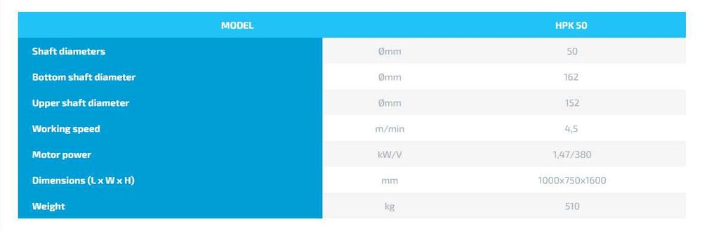 Хидравлична машина за огъване на шини, тръби и други профили - HPK 50