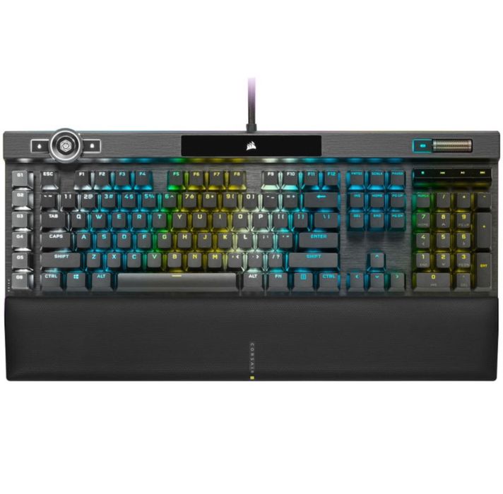 Tastatura mecanica gaming Corsair K100, iluminare RGB, Rapidfire