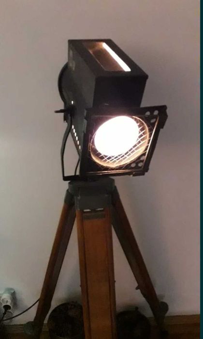 Proiector teatru 148 cm, lampa reflector industrial vintage 1950-60