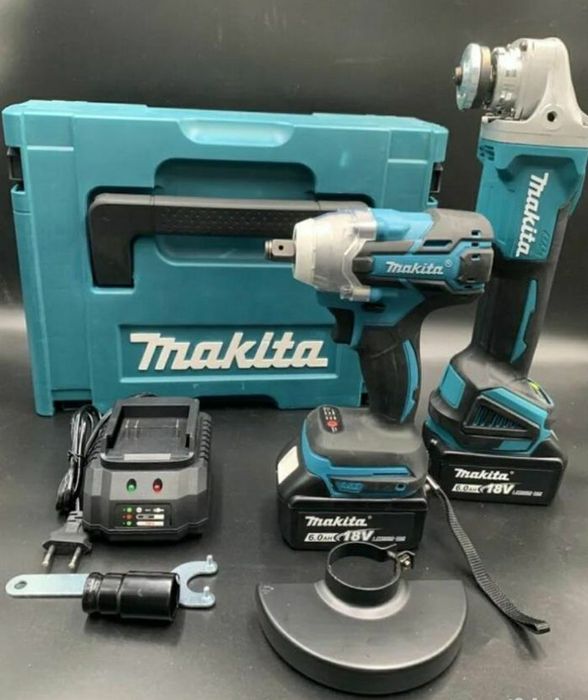 Безщёточный Набор 2в1 Макита Китай мощный Гайковерт 700n.m. + Балгарка