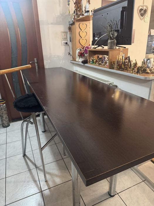 Masă bar/bucătărie modernă – finisaj wenge, 2.17 m lungime - 400 lei