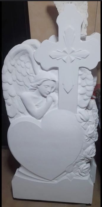 Vand Cruce din Beton alb