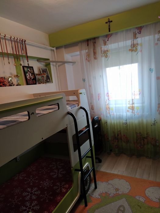 Pat suprapus model Autobuz cadou covor copiii