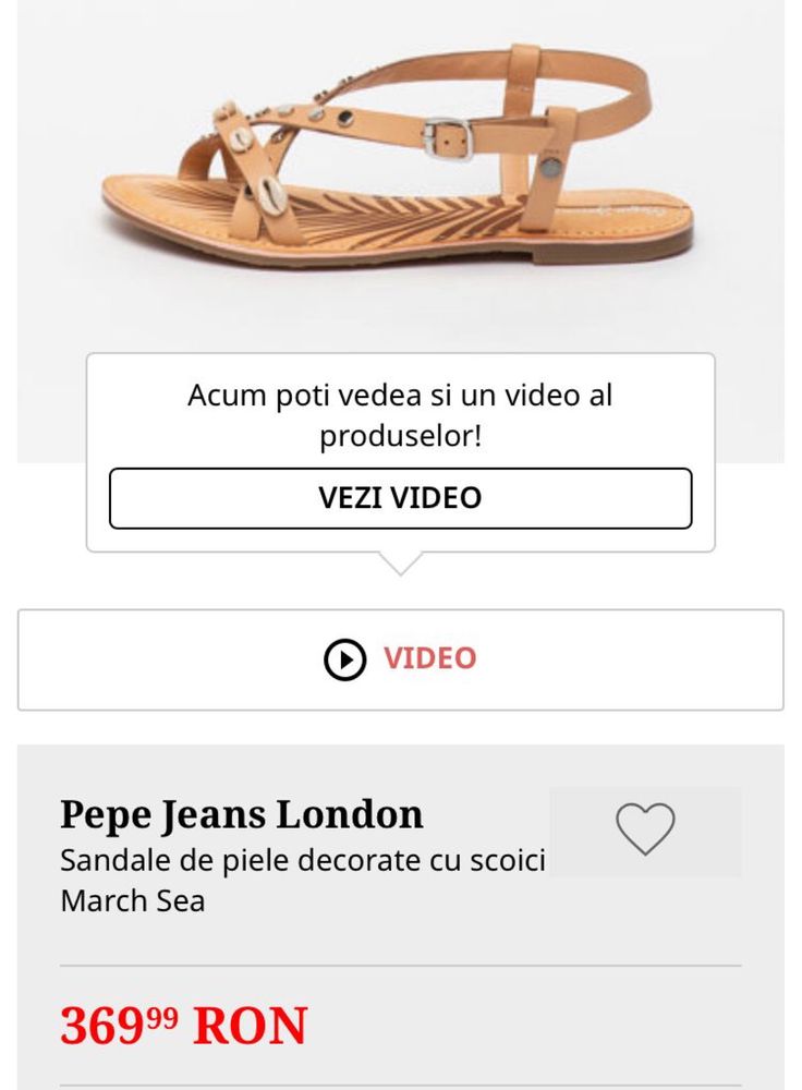 Sandale Pepe Jeans piele naturala