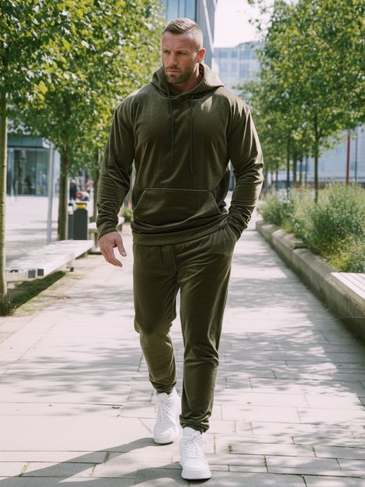 Trening Catifea Essential Kaki