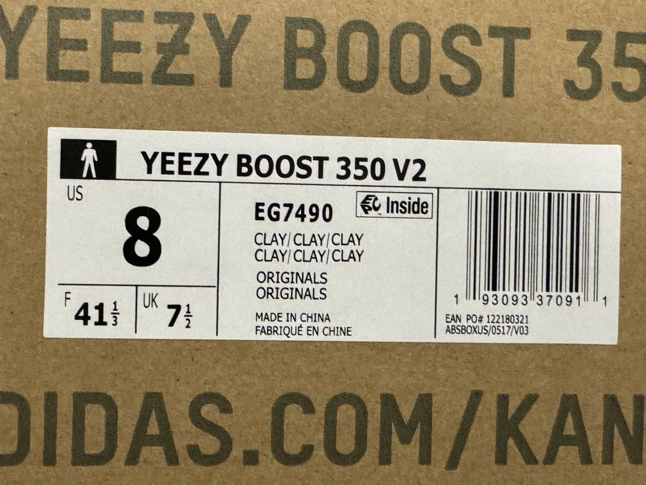 36-46 Yeezy 350 v2 Clay