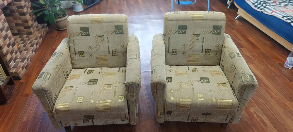 Диван с креслами б/у, самовывоз, бесплатно