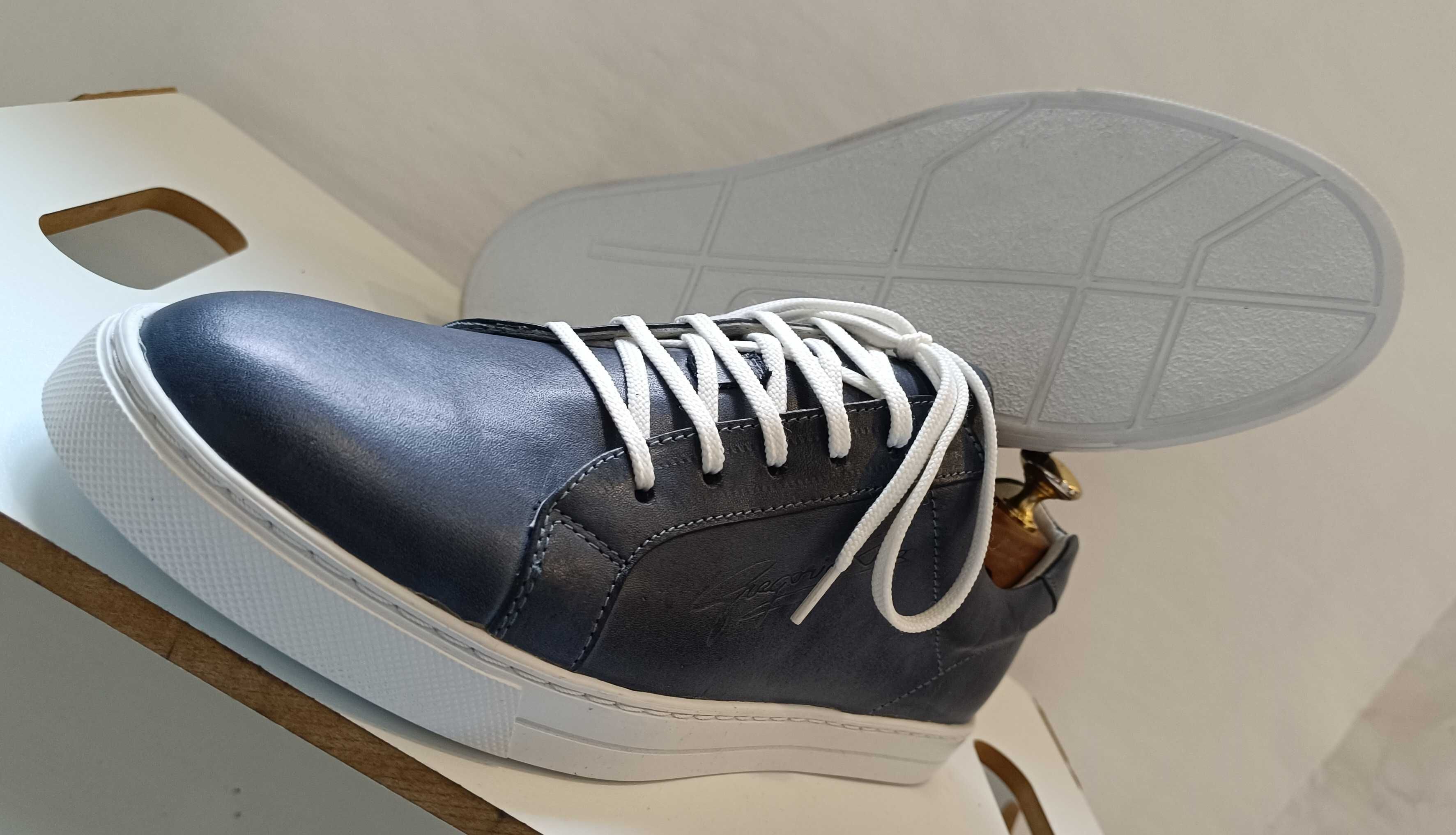 Pantofi sport casual 39 39.5 lucrati manual G. Rizo NOI piele naturala