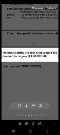 Trotinetă Ninebot KickScooter F 40 E