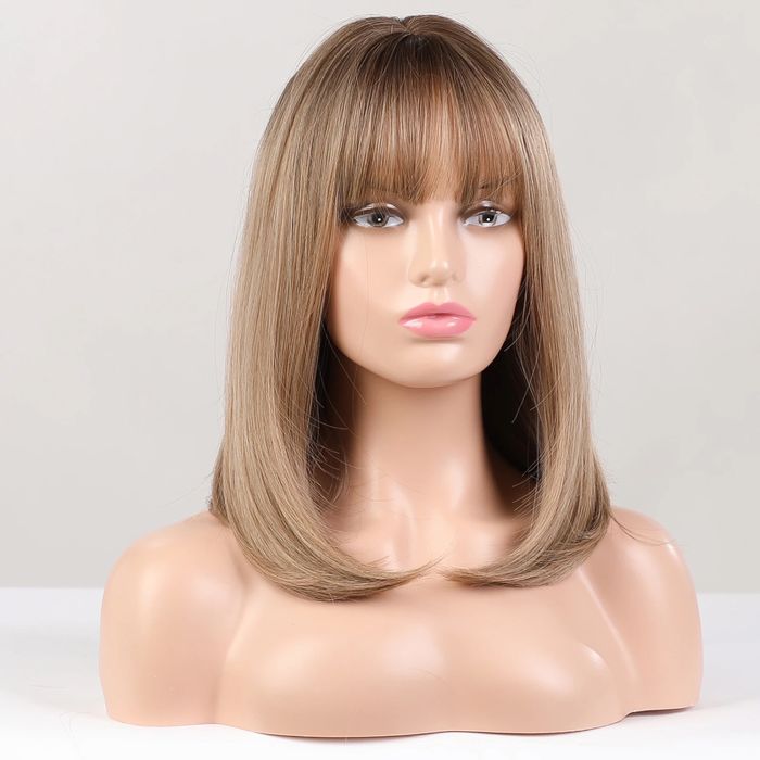 Peruca T42 (Daira-Shop.ro) Blonda Bob Scurta Ombre blond cenusiu