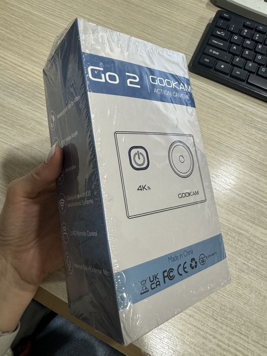 Camera video sport Gookam Go 2, 20MP, 4K, Wi-Fi, Black, NOUA/Sigilata!