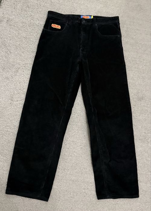 Blugi empyre loose fit corduroy,negri,marimea 32 US/40 EU