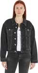 Tommy Jeans, Jacheta din denim cu nasturi, Negru Stins M