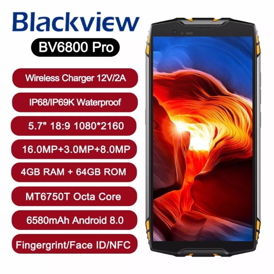 Blackview BV6800 Pro 4/64 хотира водонепроницаемый,  + zashita steklo