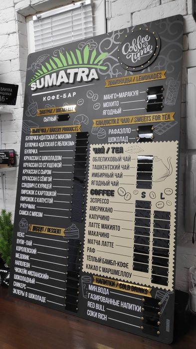 Меловые доски-меню