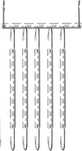Set 11 organizatoare pentru dulap, 26 cm, inox, argintiu