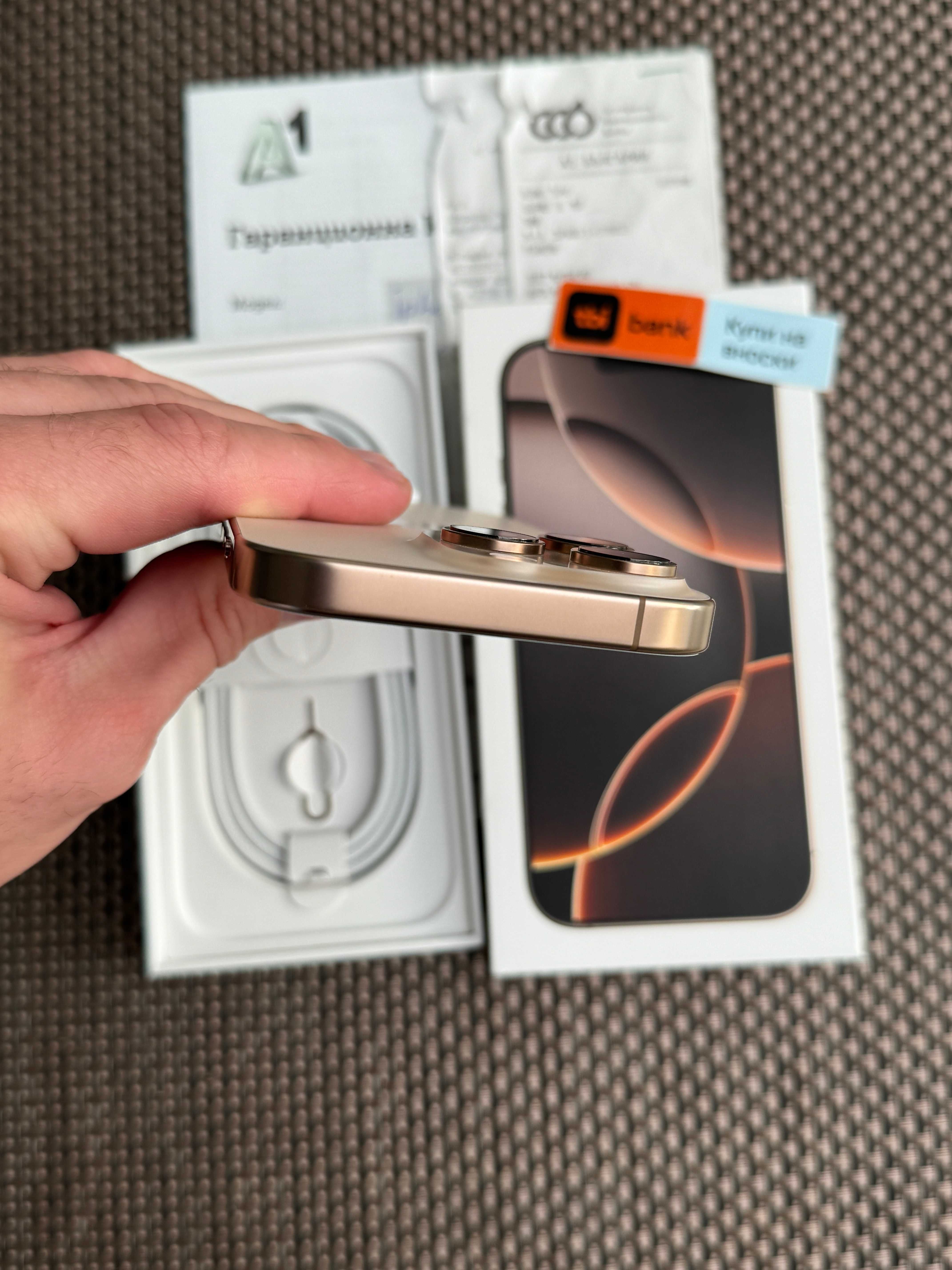 24м Гаранция! НОВ! iPhone 16Pro Лизинг от 70лв/м Desert Titanium 128GB