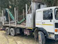 Camion forester, 8x2 cu macara, remorca padure