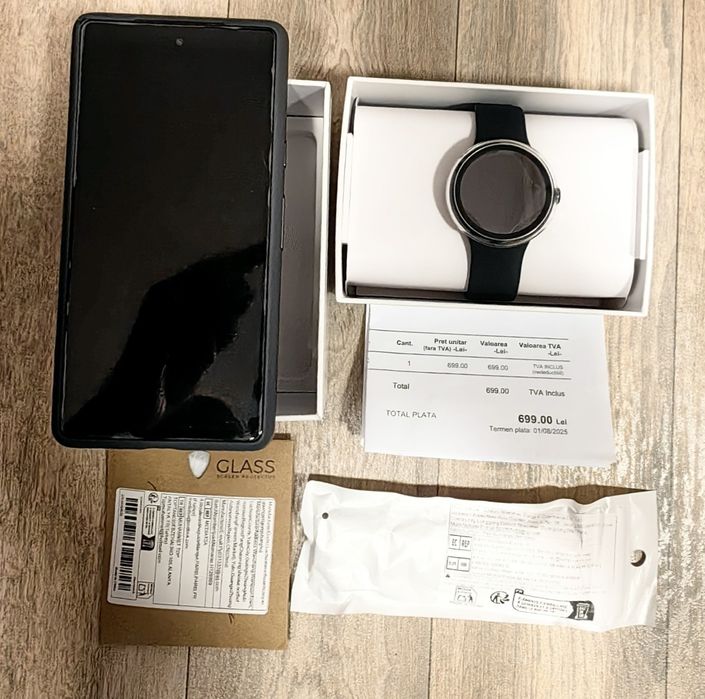 Set telefon Google Pixel 7A și ceas Google Pixel Watch LTE